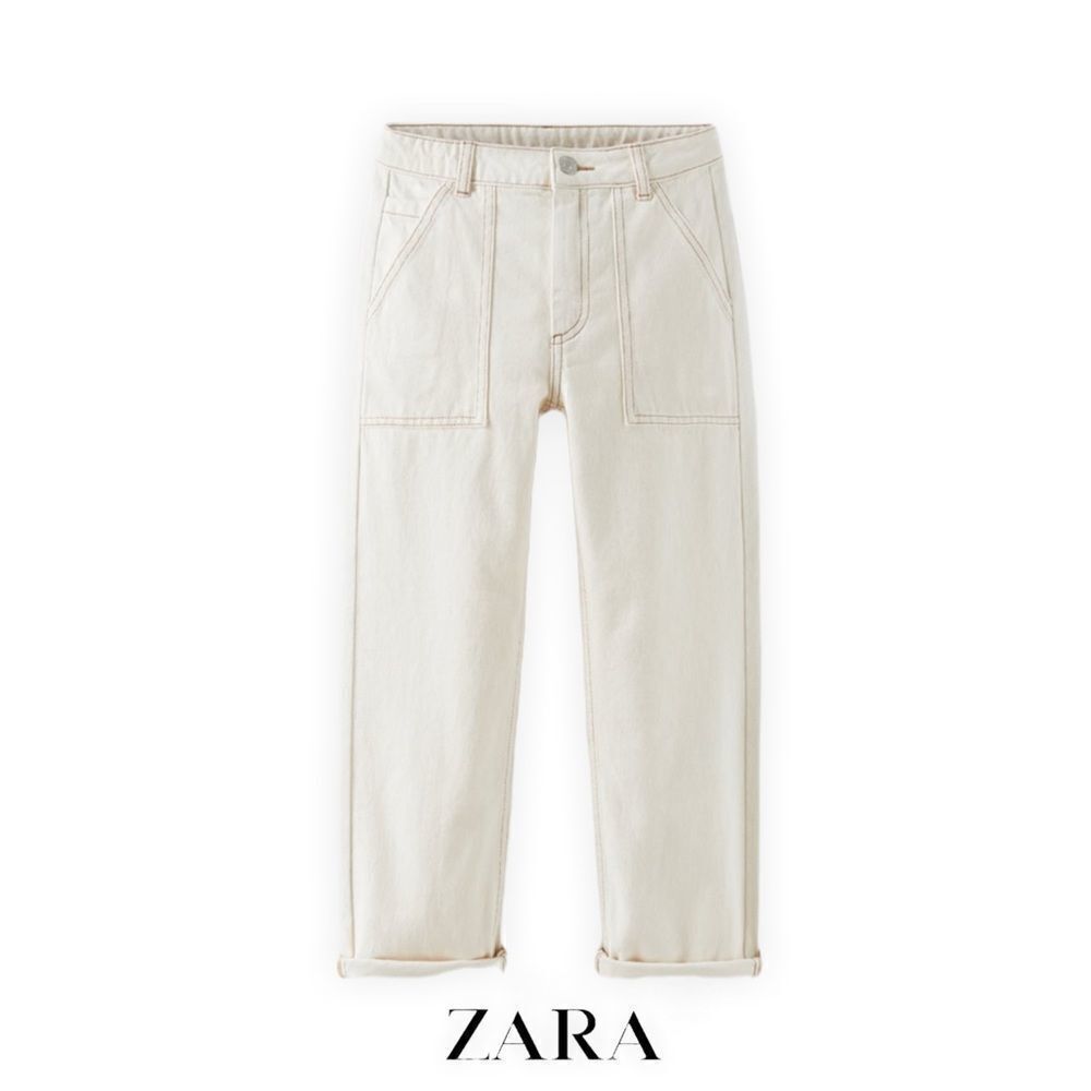 ZARA Kids | Ecru | TWILL PANTS LIMITED EDITION
